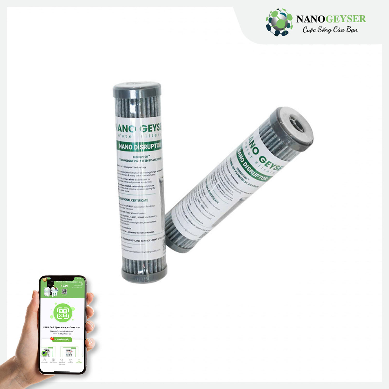 Lõi lọc Nano Disruptor Nano Geyser