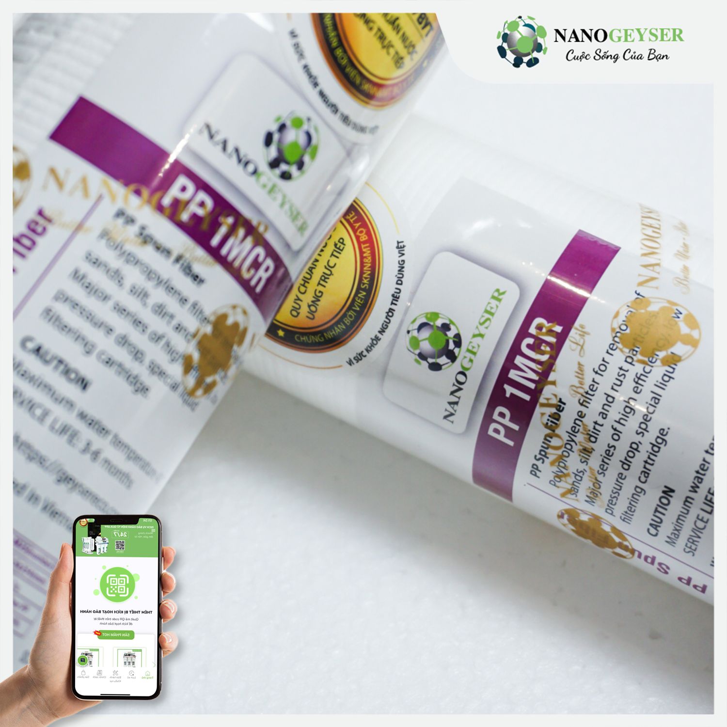 Lõi PP 1 Micro Nano Geyser!