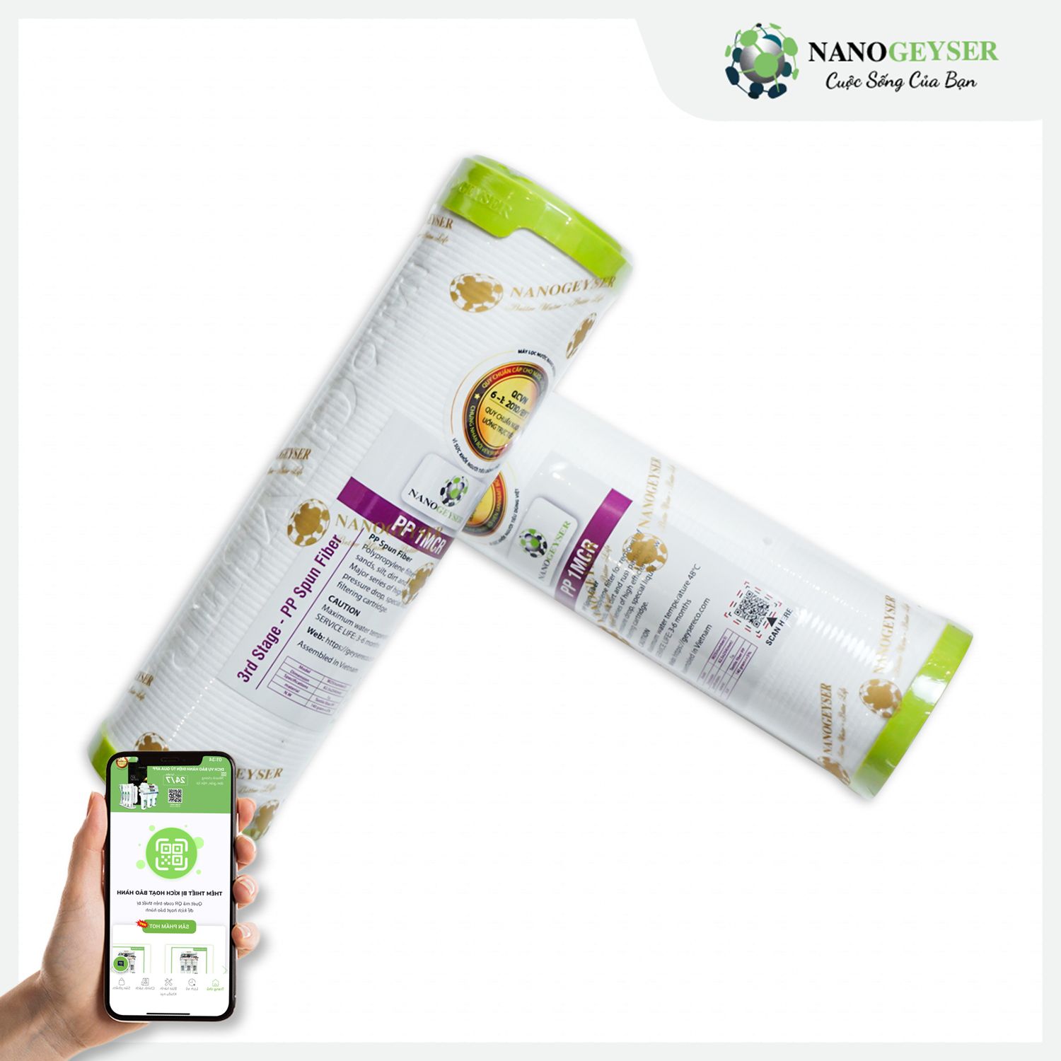 Lõi PP 1 Micro Nano Geyser!