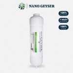 Lõi U/F Hollow Fiber Filter Nano Geyser kích thước từ 0,1~0,001micron (µm) có thể lọc sạch các tạp chất có kích thước nhỏ hơn 0,001micron
