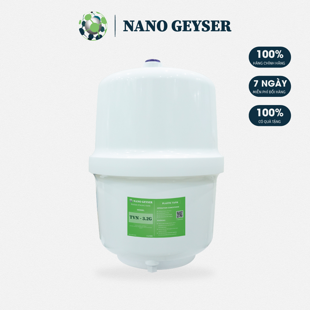 Bình áp nhựa 8 / 10 lít Bình Áp máy RO 3.0 / 4.0 Chính Hãng Nano Geyser