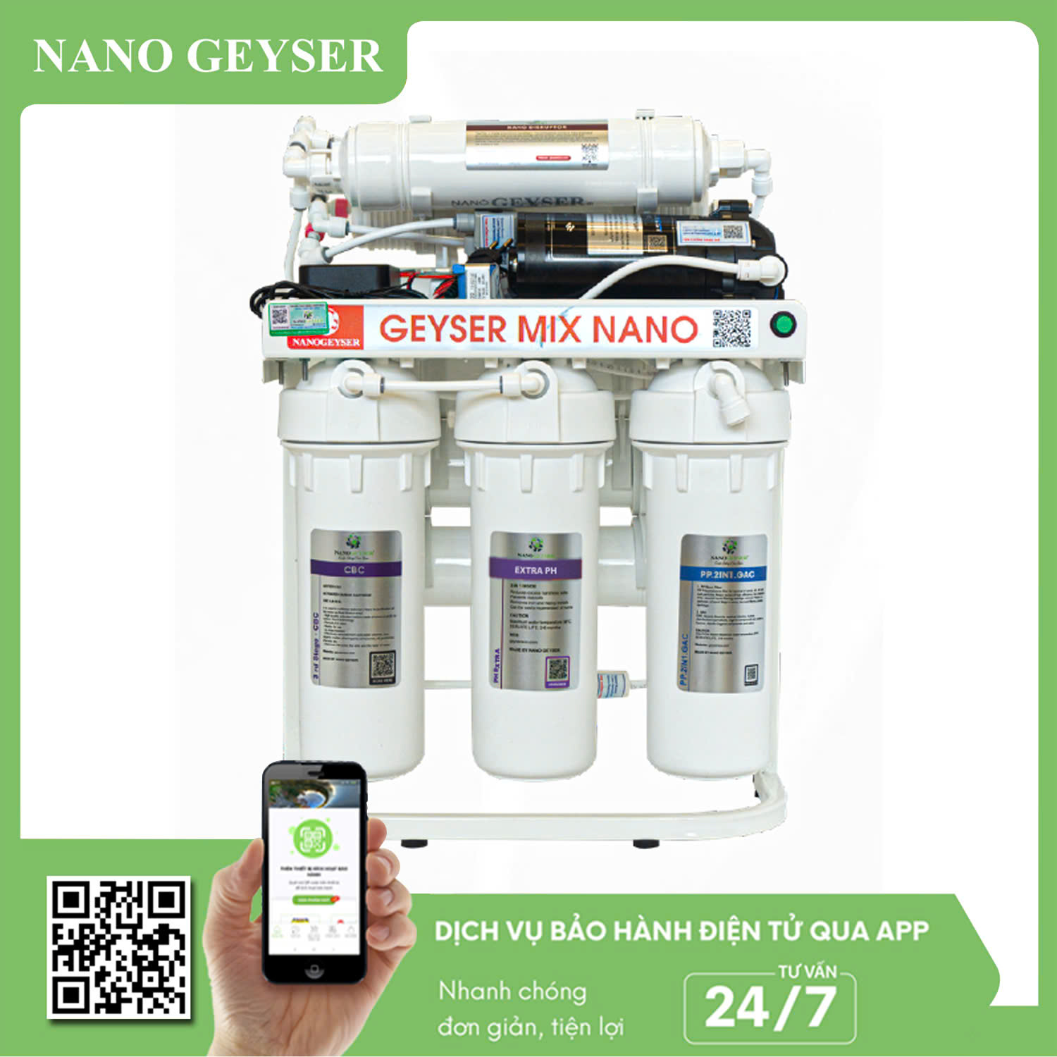 Máy lọc nước Nano Geyser MiX 400G EXTRA PH